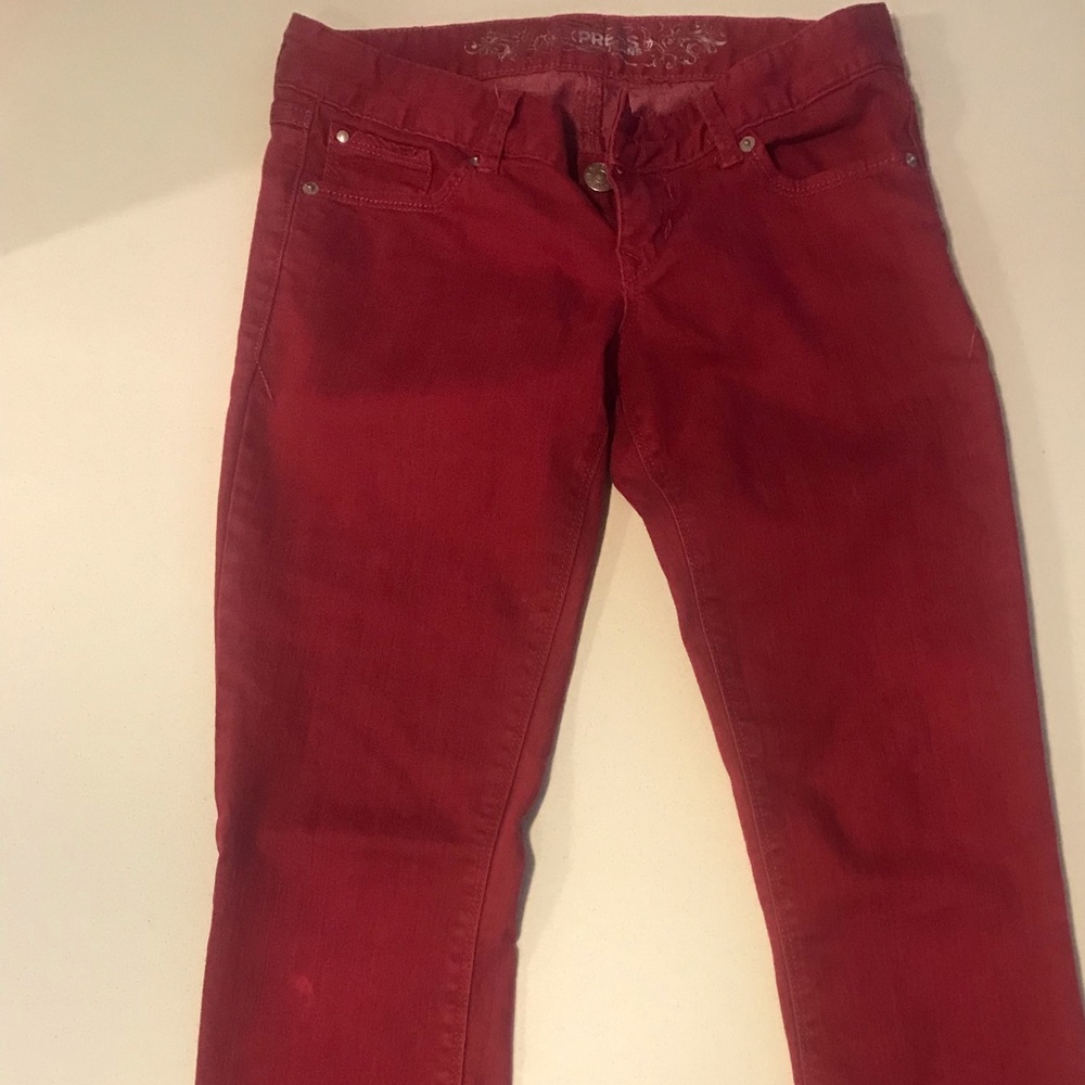 Express Skinny Jeans in Red